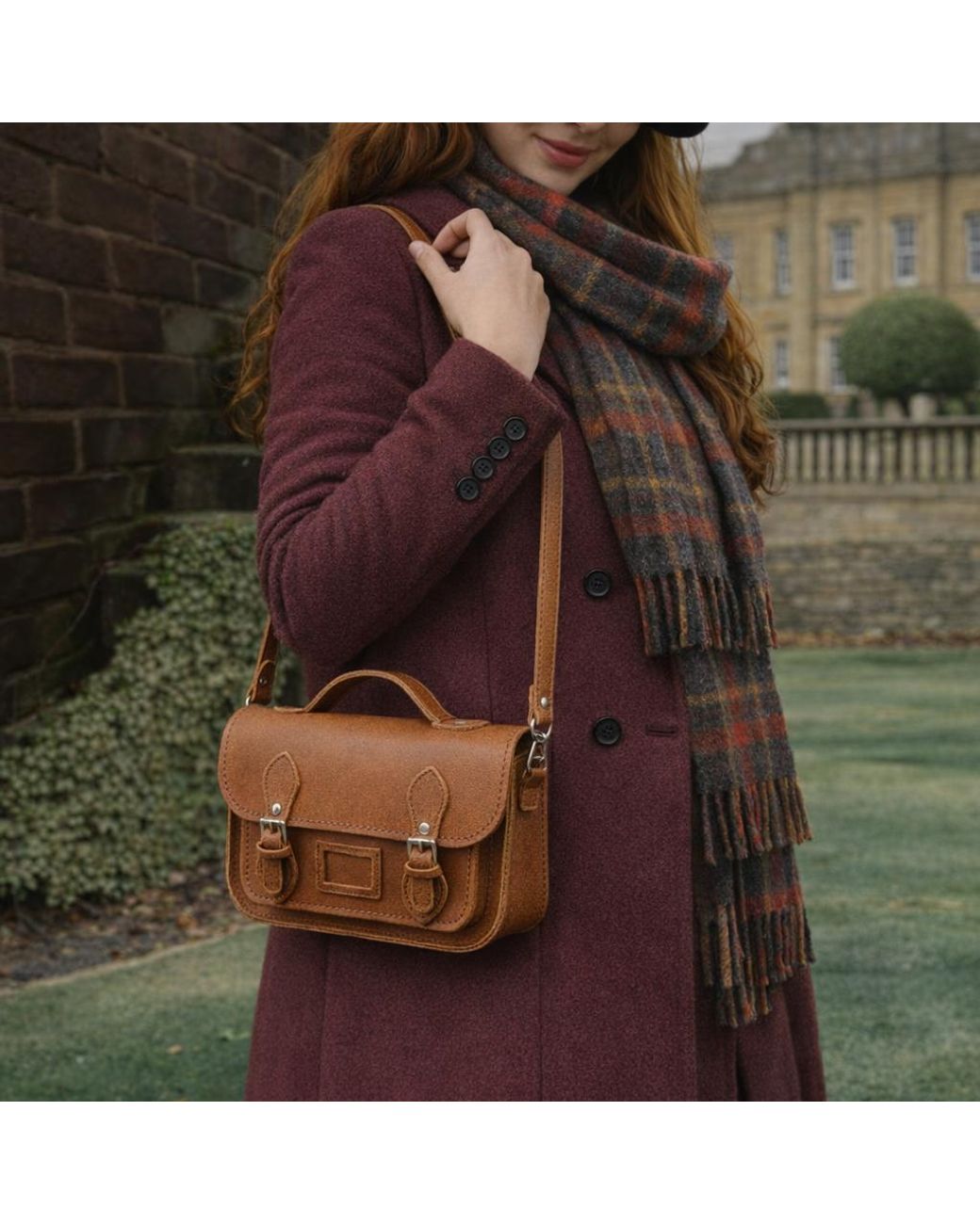 Zatchels Brown Leather Midi Satchel
