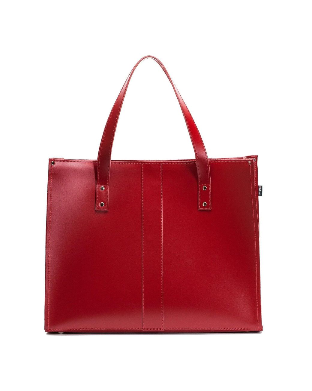 Zatchels Handmade Leather Shopper - Red | One Size |