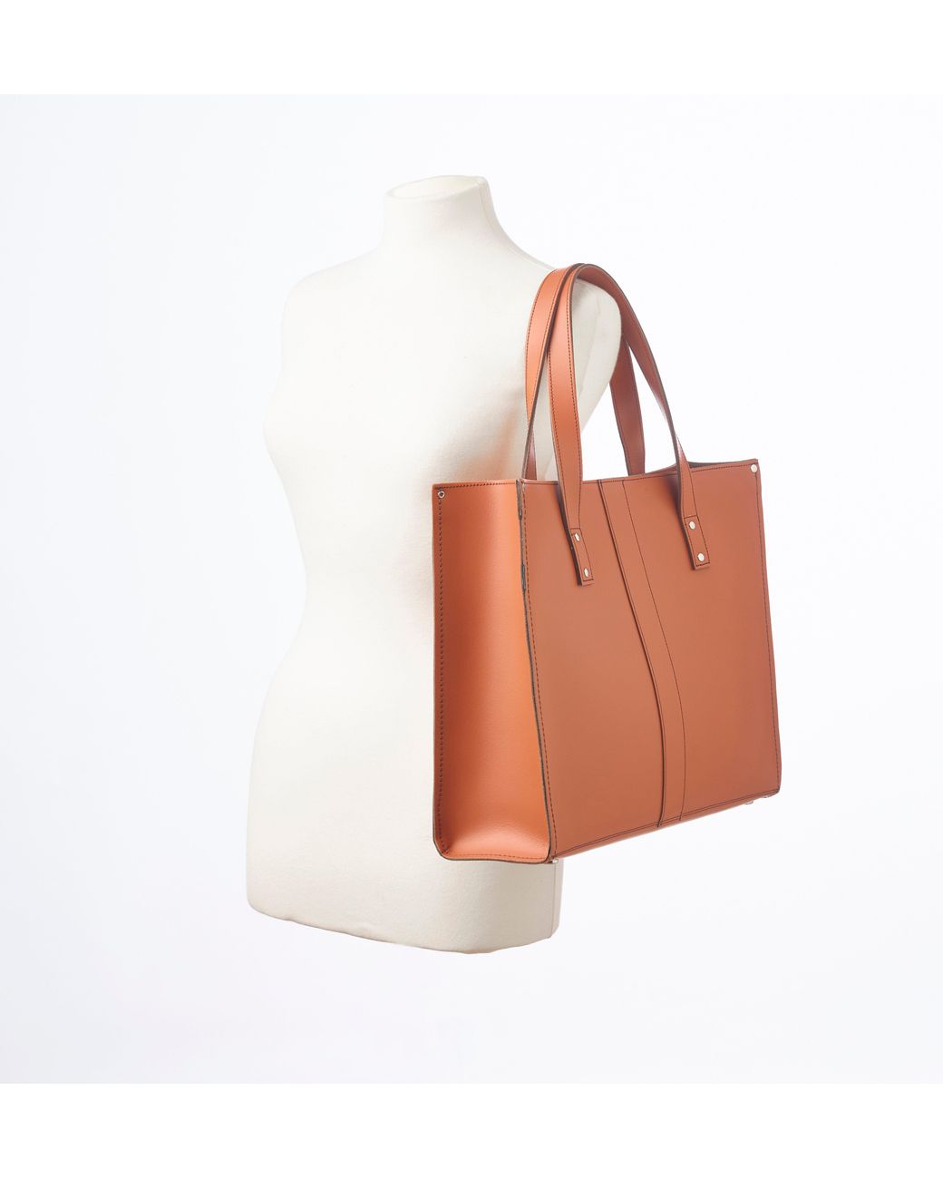 Zatchels Brown Handmade Leather Shopper