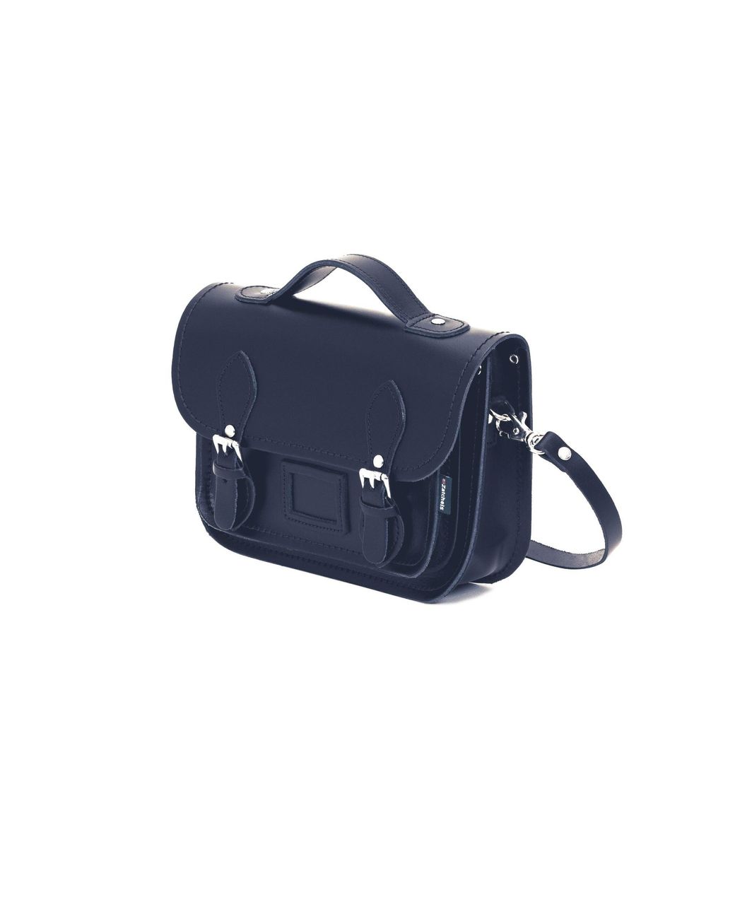 Zatchels Blue Leather Midi Satchel