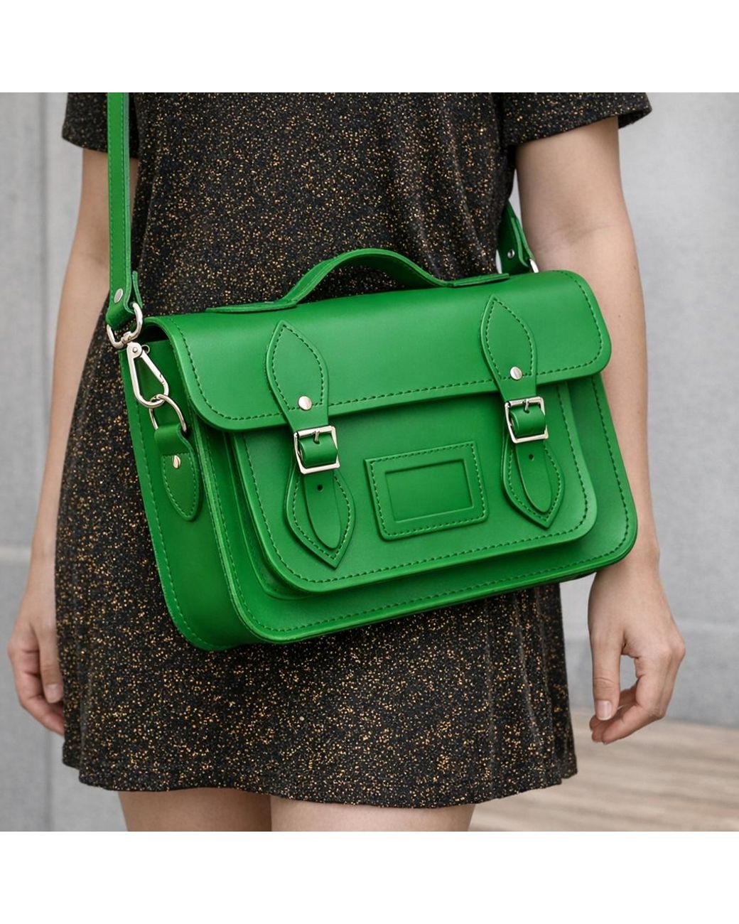 Zatchels Green Handmade Leather Satchel
