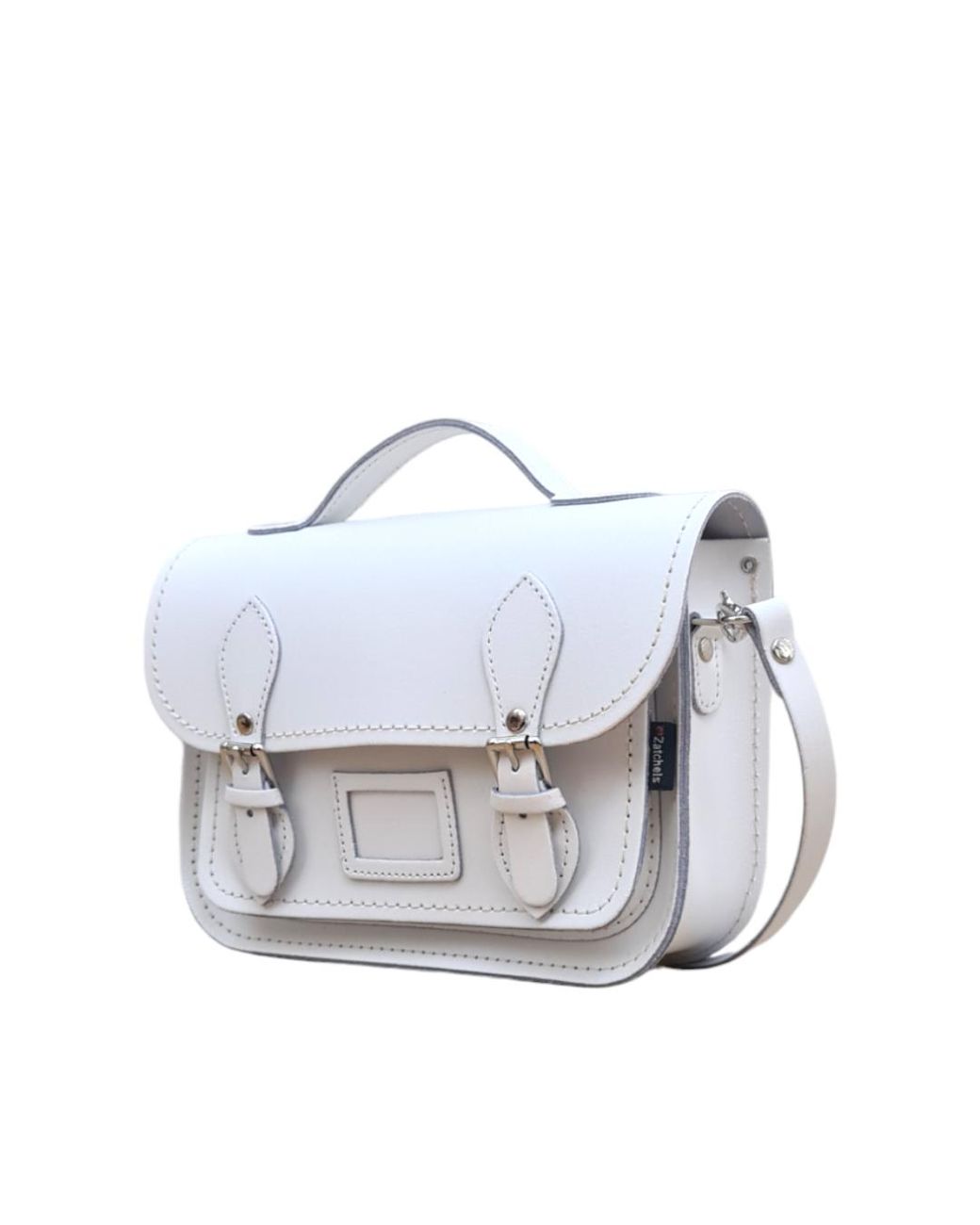 Zatchels Blue Leather Midi Satchel