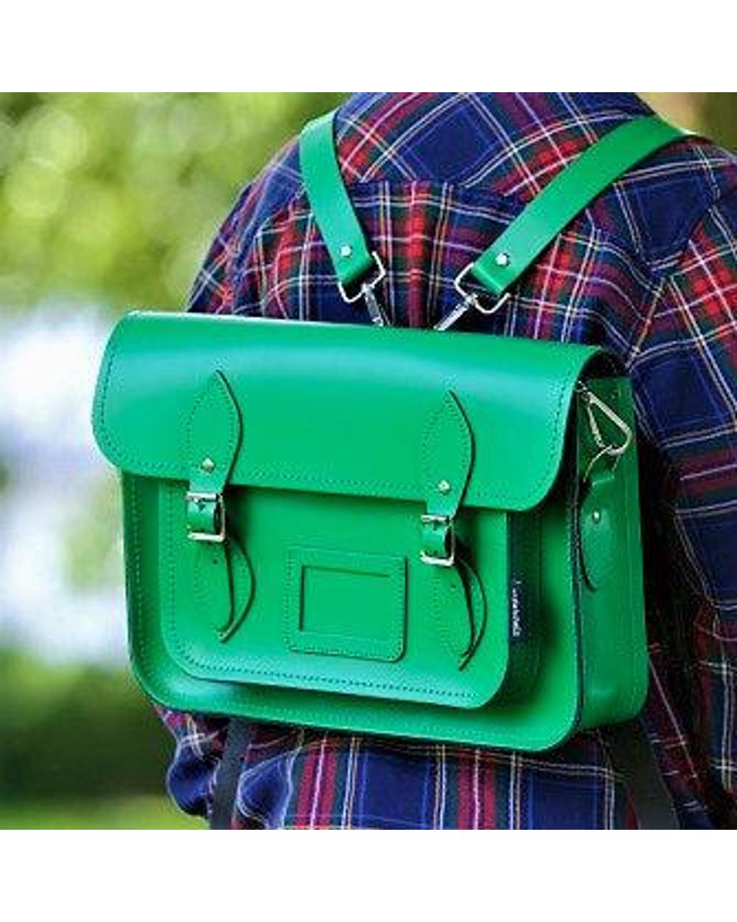 Zatchels Green Handmade Leather Satchel