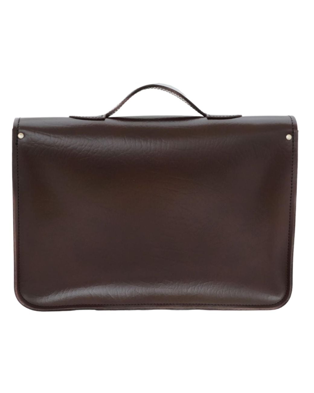 Zatchels Brown Twin Pocket Executive Handmade Leather Satchel