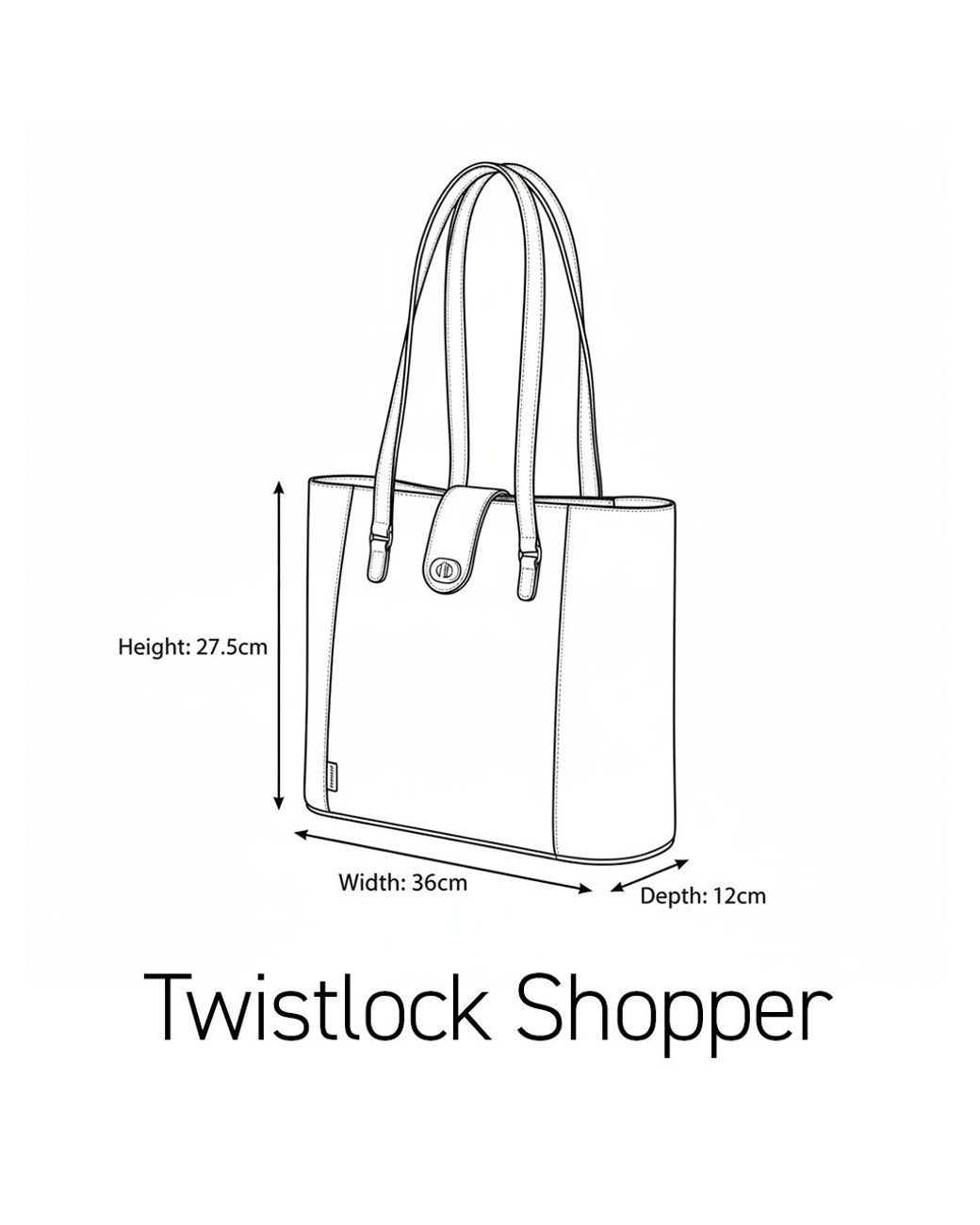 Zatchels Purple Handmade Leather Twist Lock Shopper