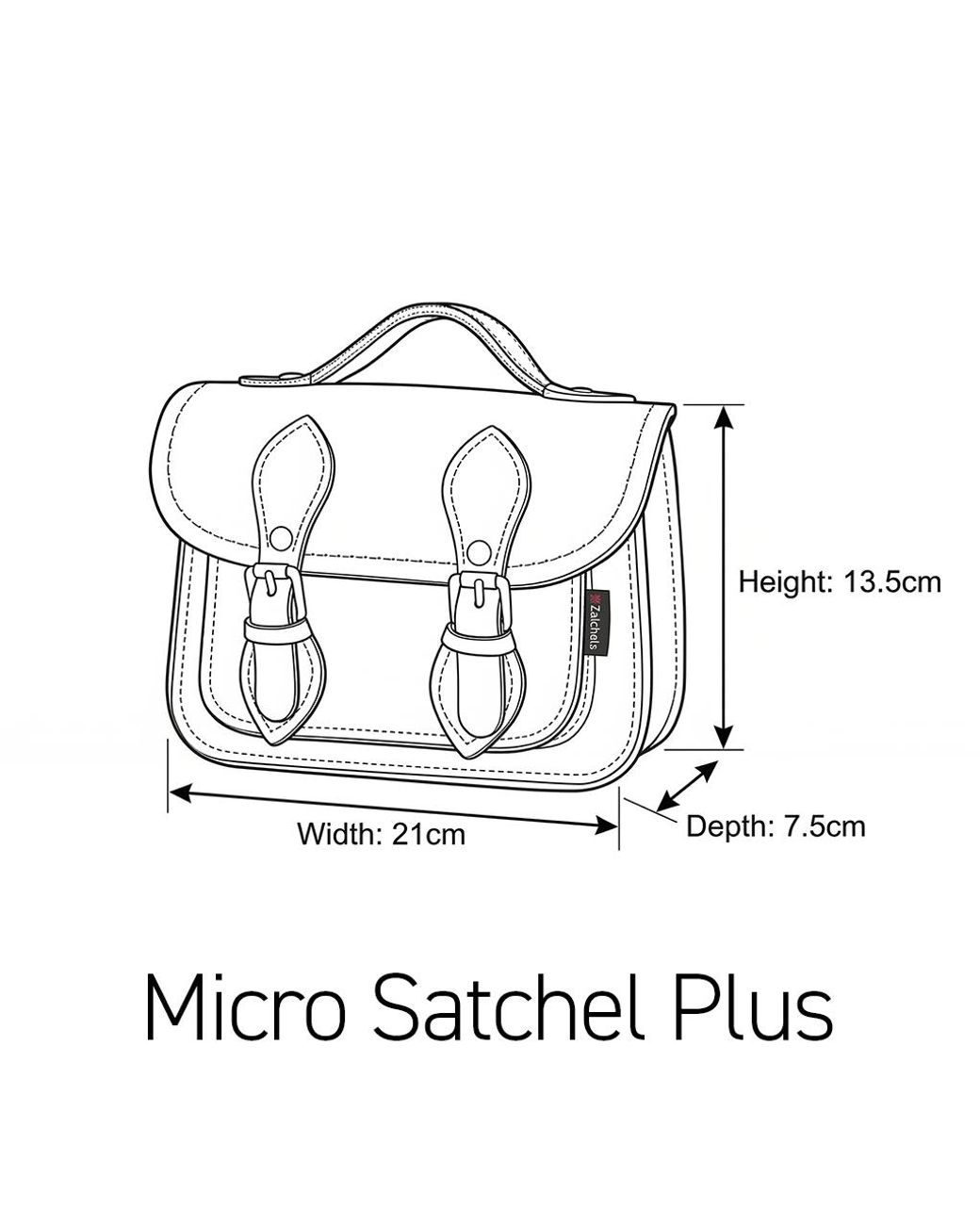 Zatchels Red Handmade Leather Micro Satchel