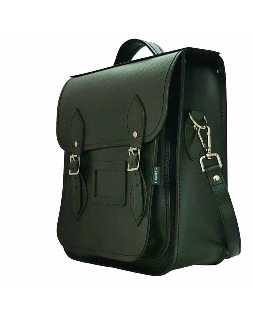 Zatchels Green Handmade Leather City Backpack