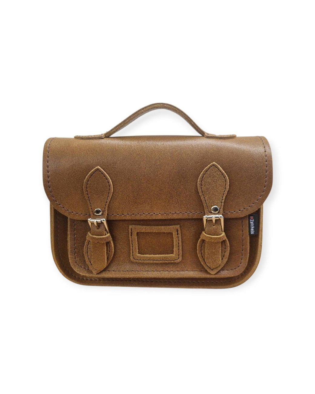 Zatchels Brown Leather Midi Satchel