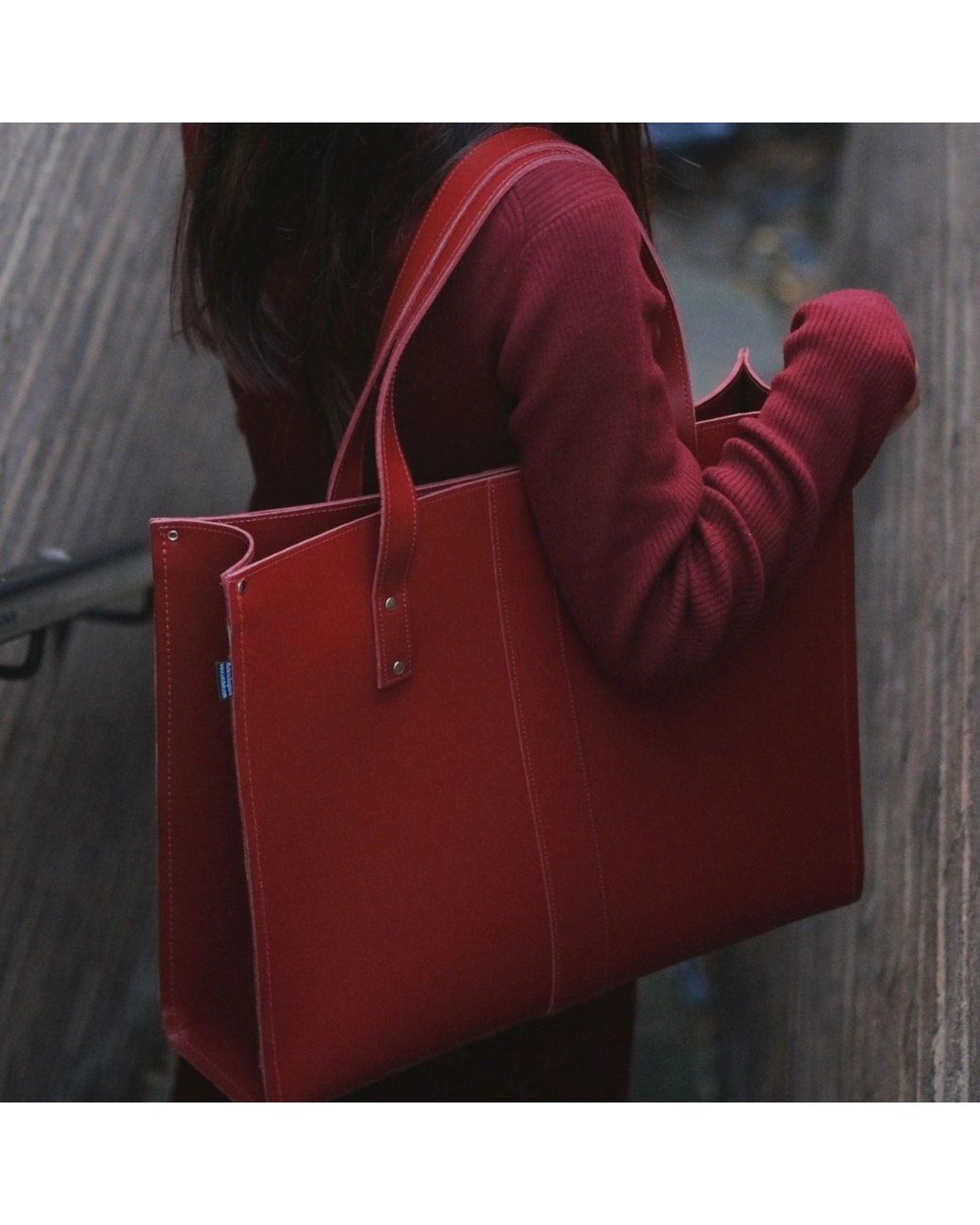 Zatchels Handmade Leather Shopper - Red | One Size |