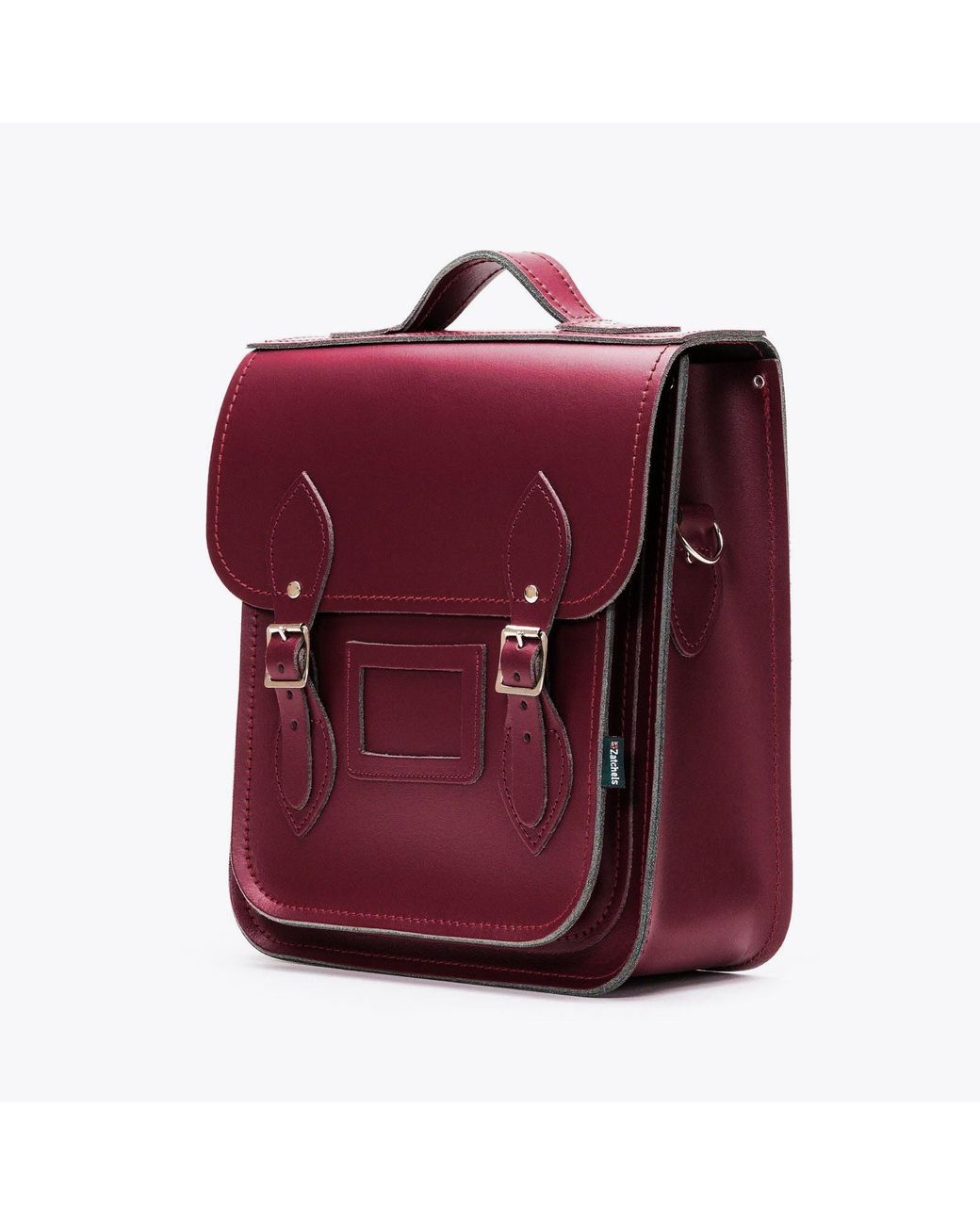 Zatchels Purple Handmade Leather City Backpack