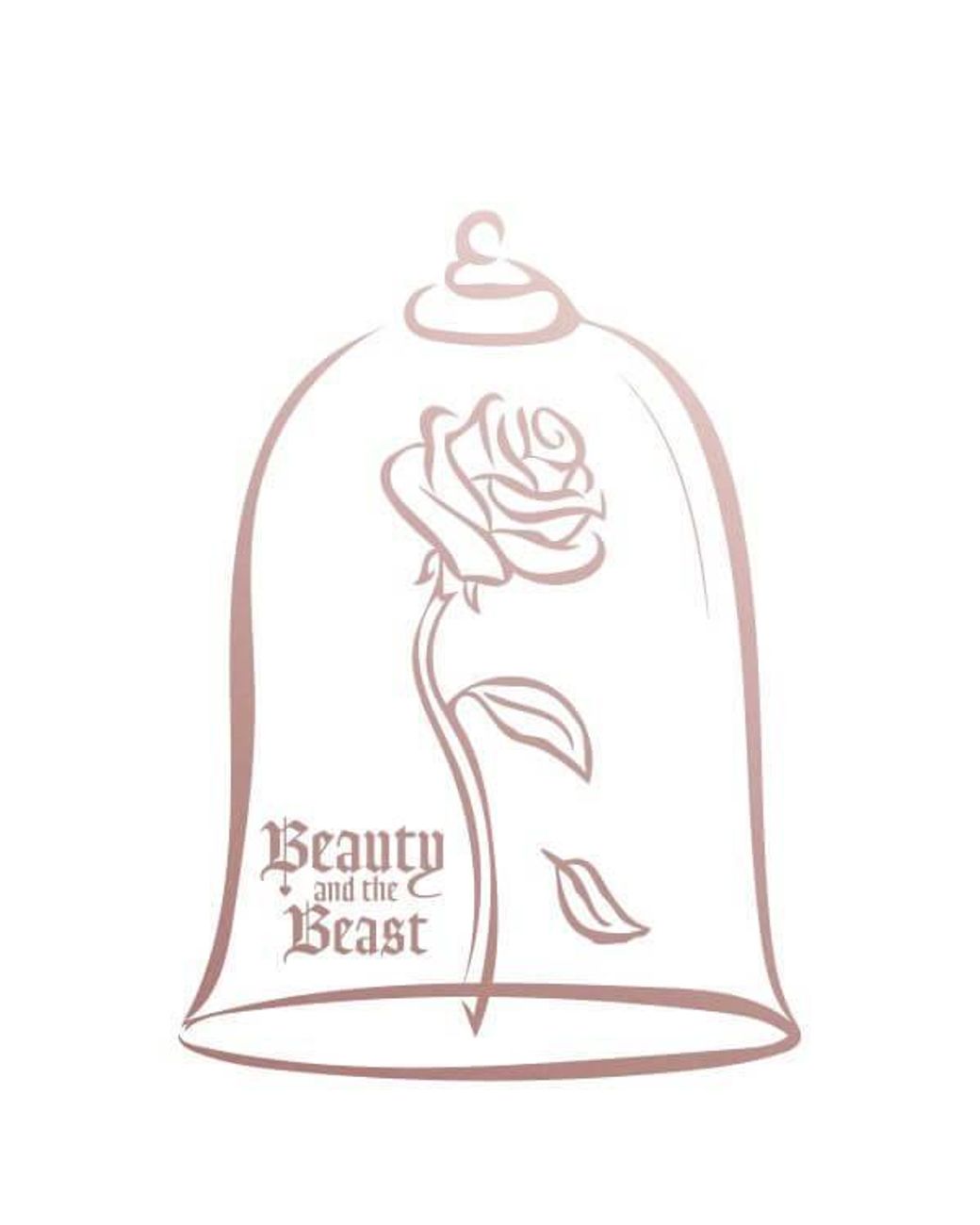 Disney Cotton Beauty And The Beast Rose Gold T Shirt In White Lyst