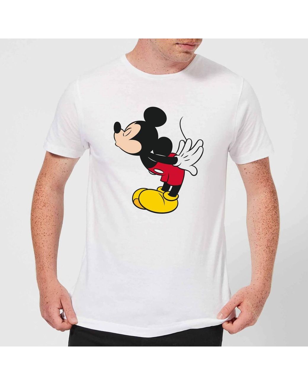 White Disney Girls T-shirt Mickey Love Kiss