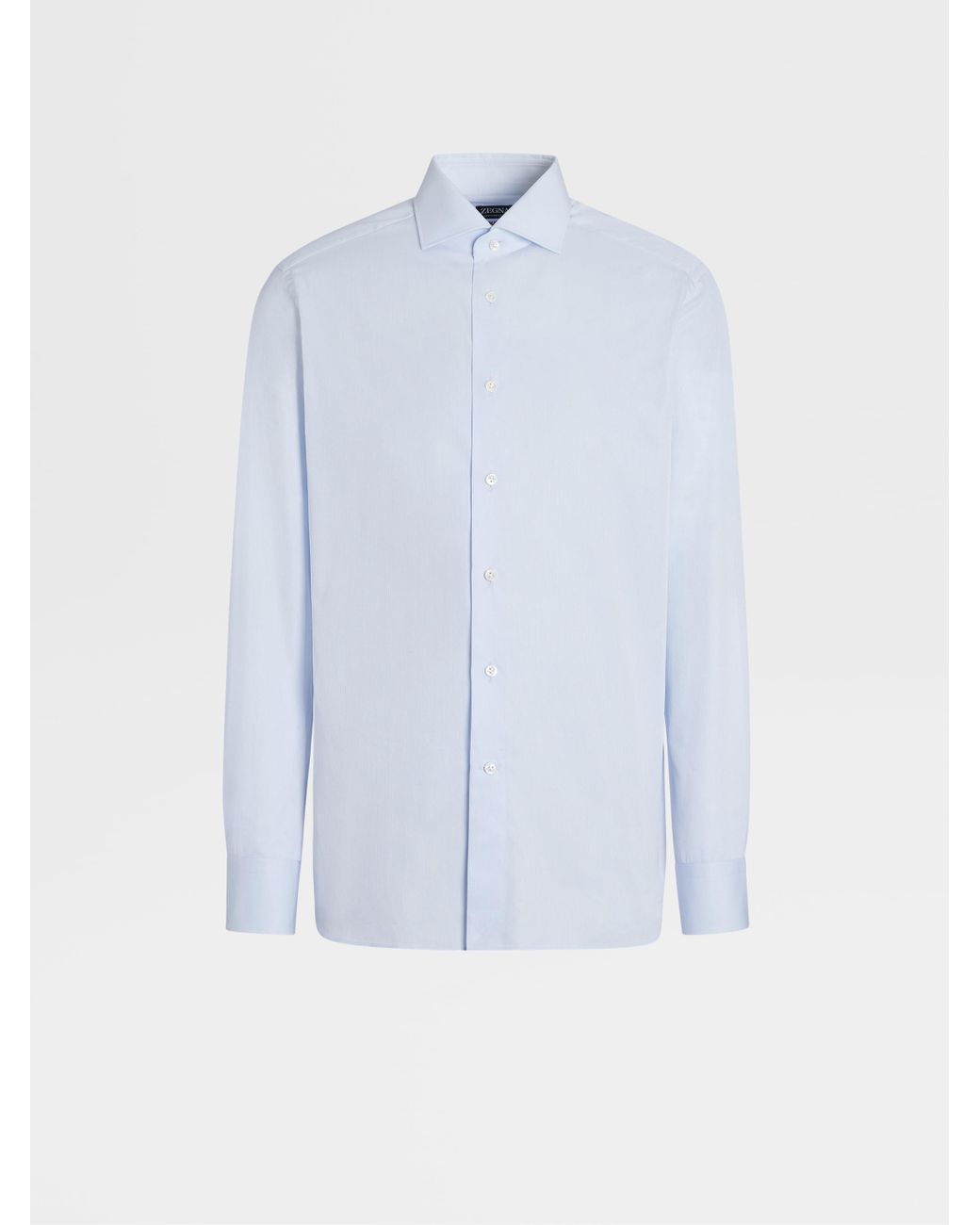 Zegna Centoventimila Cotton Micro-striped Shirt in Blue for Men | Lyst UK