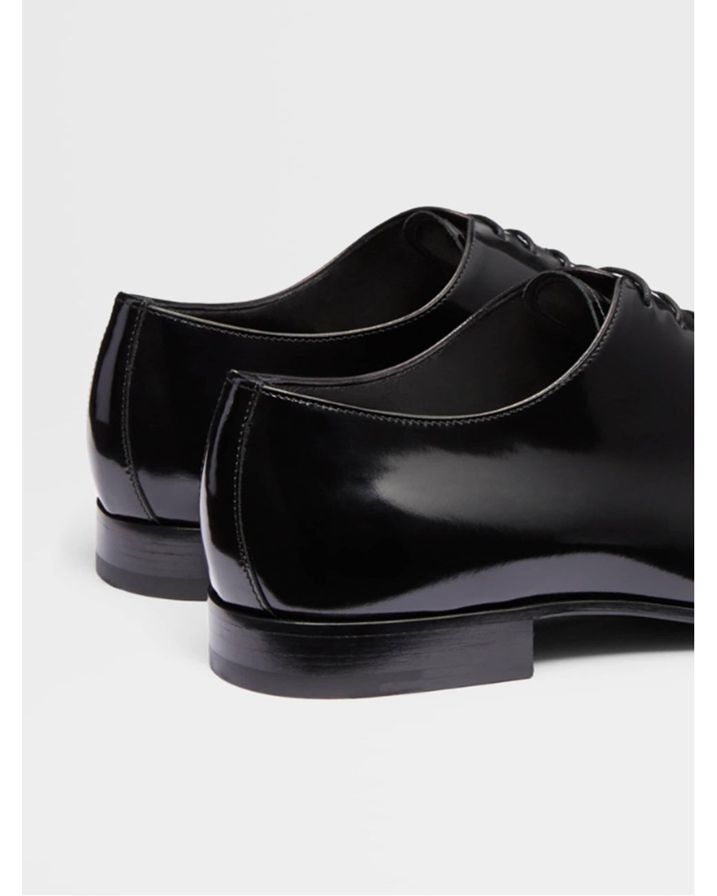 Zegna Patent Leather Oxford Shoes in Black for Men