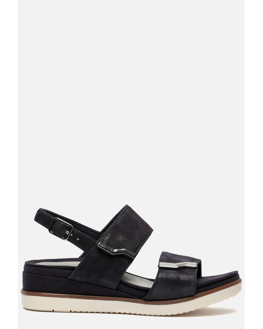 Tamaris Purerelax Sandalen Met Sleehak Blauw in het Blauw - Lyst