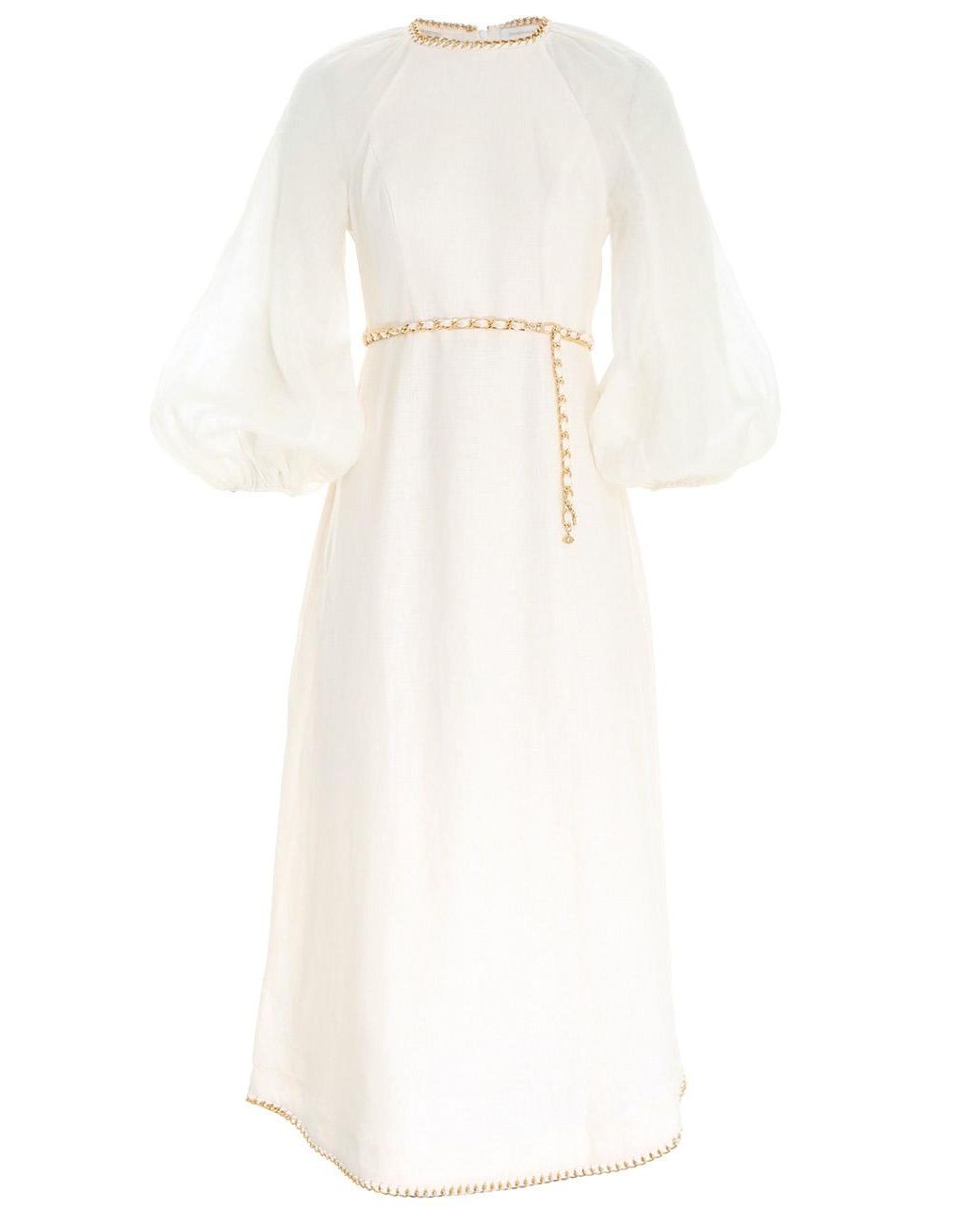 Zimmermann Rouleau Chain Midi Dress in White Lyst