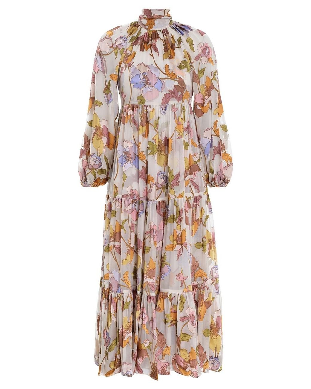 Zimmermann Leather Tempo Swing Maxi Dress | Lyst