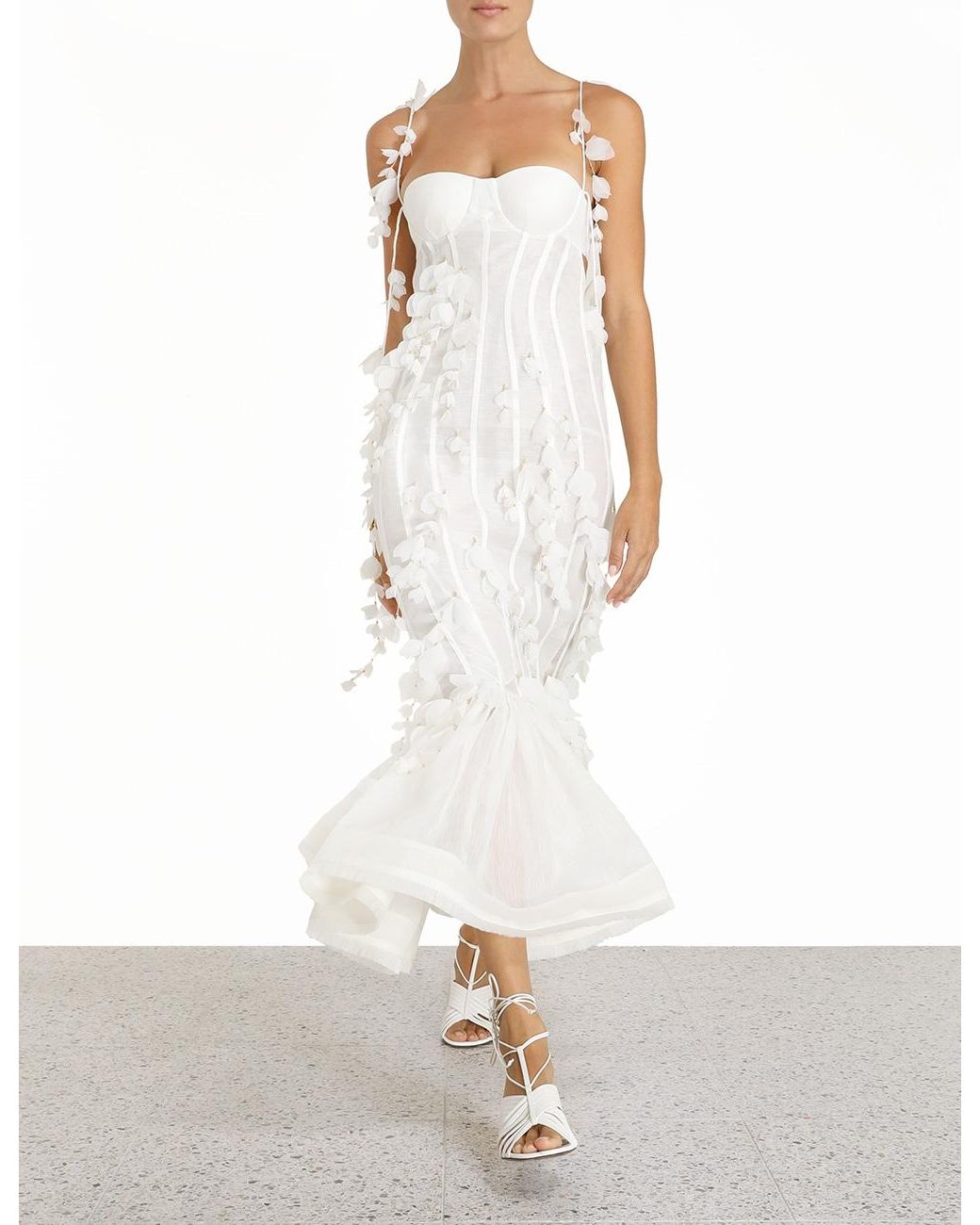 zimmermann botanica petal gown white