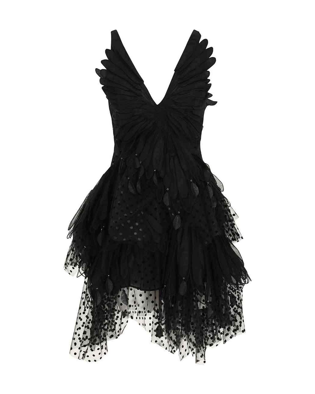 Zimmermann Rhythmic Fluted Mini Dress in Black Lyst