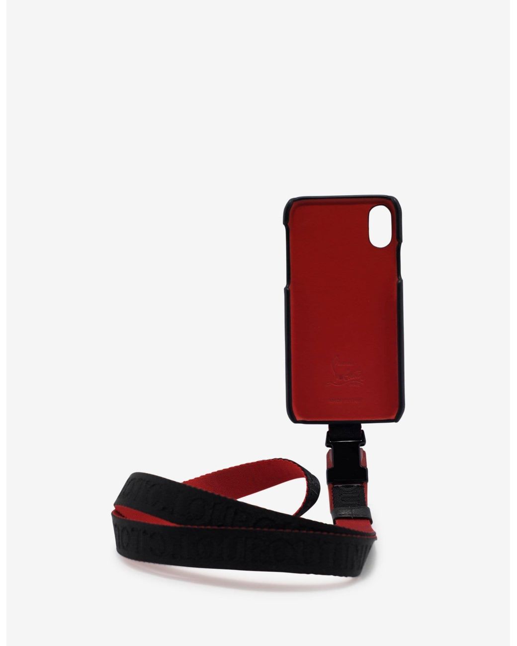 Christian Louboutin Leather Loubiphone Kios Iphone X/xs Case With Strap in  Black for Men | Lyst
