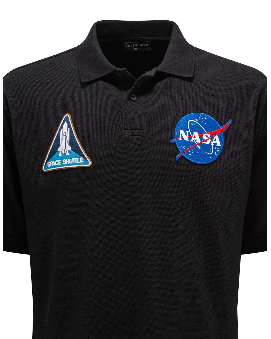 Balenciaga Black Nasa Polo T-shirt for Men | Lyst