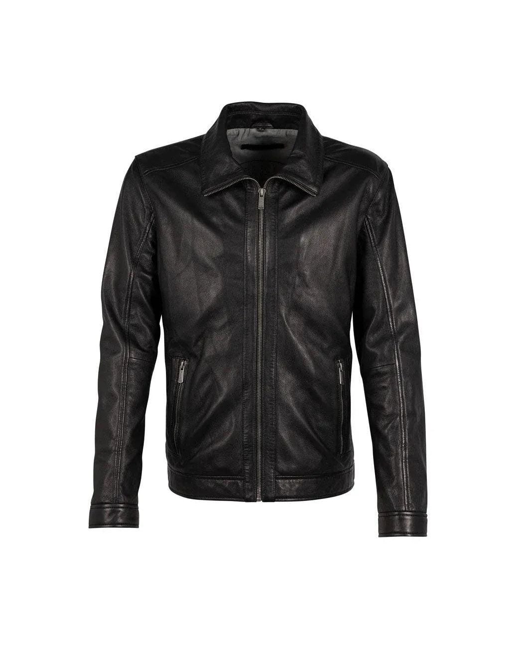 Mauritius Black Thee Leather Jacket for men