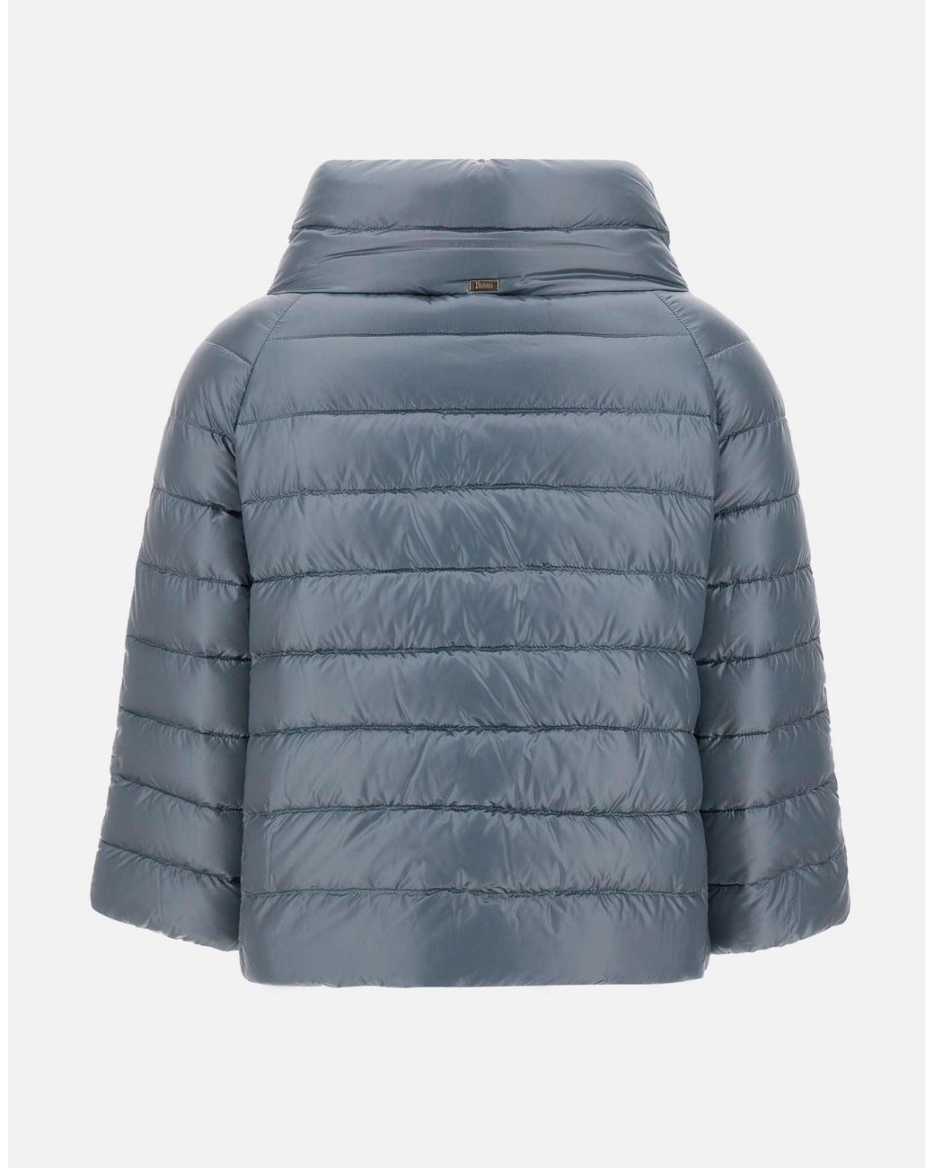 ダウンジャケット・コート HERNO NYLON DOWN JACKET CAPE herno-Blue-Sofia-Mini-Cape-