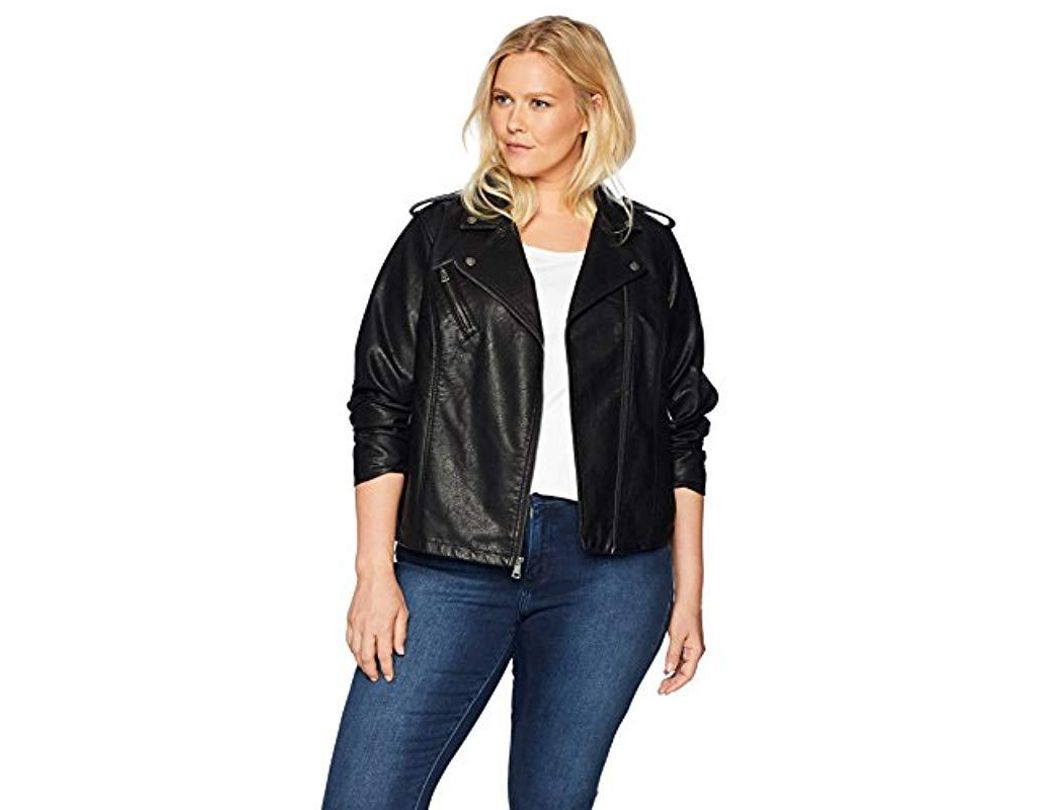 Lyst Levi S Size Plus Classic Faux Leather Motorcycle
