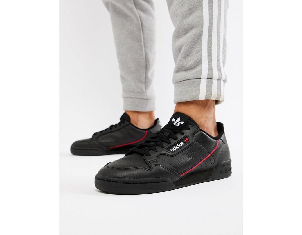 adidas originals continental 80's trainers in off white with gum sole