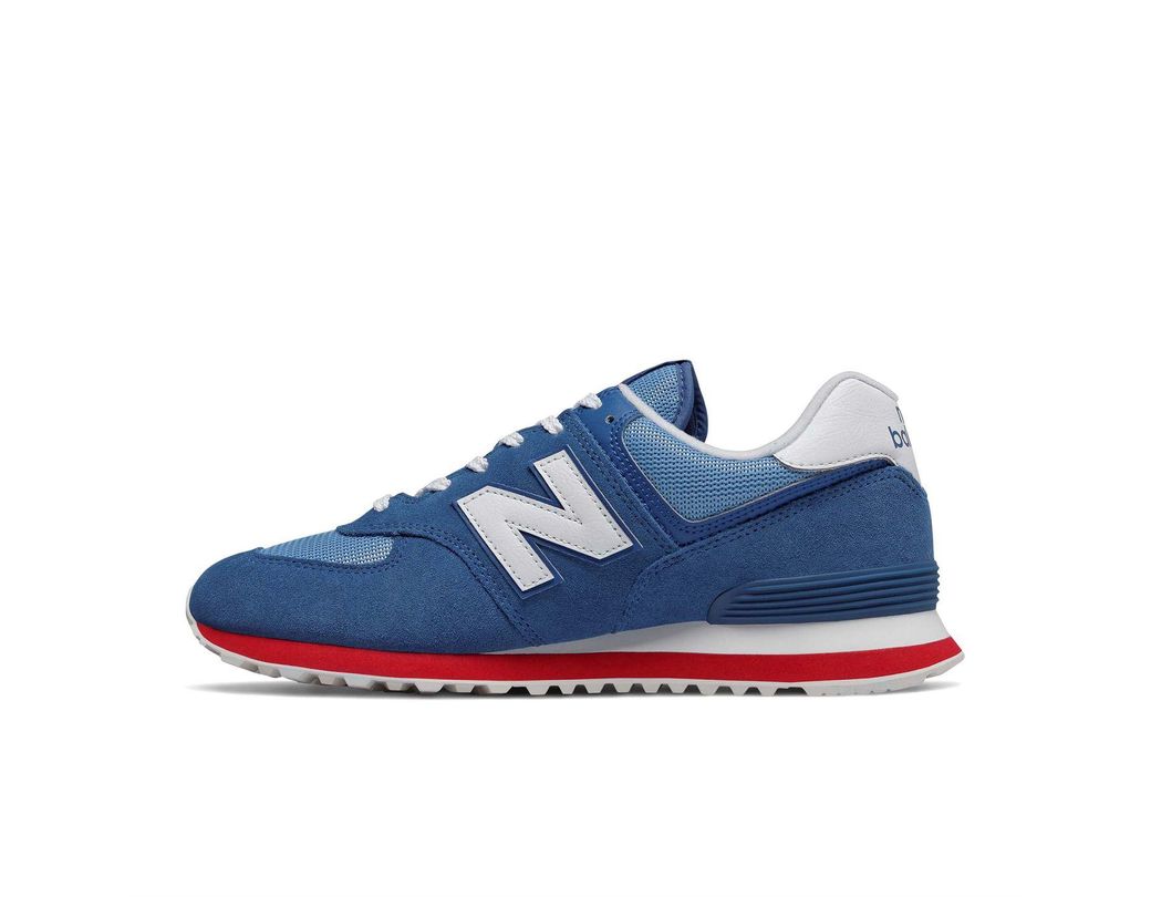 New Balance 574 Classic Trainers in Blue Lyst New Balance 574 Classic Trainers in Blue Lyst