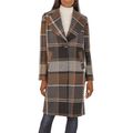 Kensie plaid cocoon coat deals