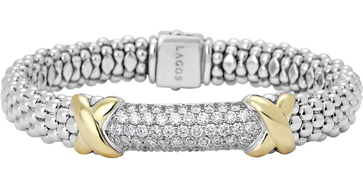 lagos diamond x bracelet