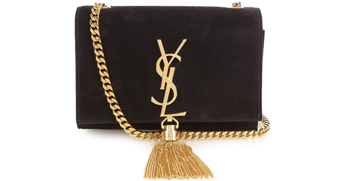 black cross body bag with gold chain