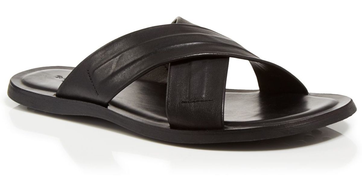 To Boot Fiji Cross Strap Sandals in Black for Men - Lyst
