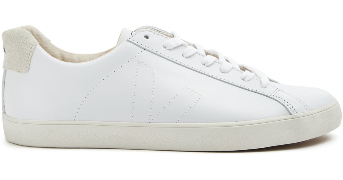 Veja Esplar Leather Low-Top Sneakers in White for Men | Lyst