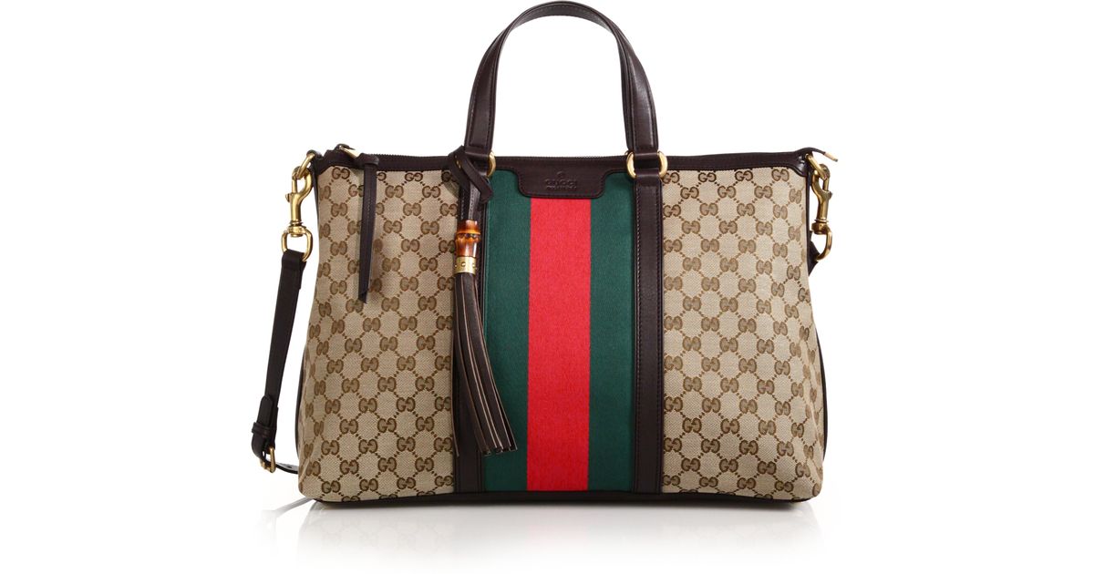 Gucci Rania Original Gg Canvas Medium Top-handle Bag | Lyst