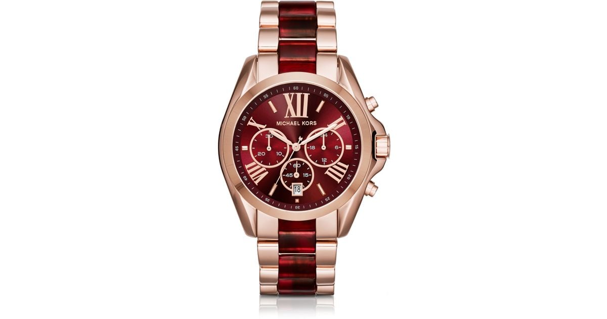 michael kors burgundy watch