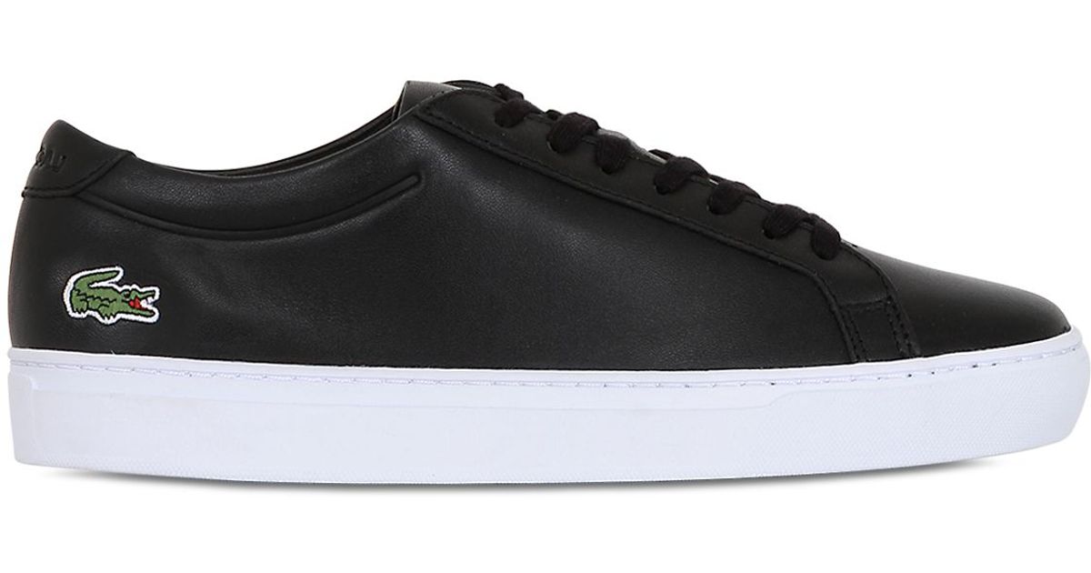 lacoste black leather sneakers