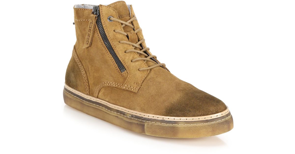 diesel suede boots