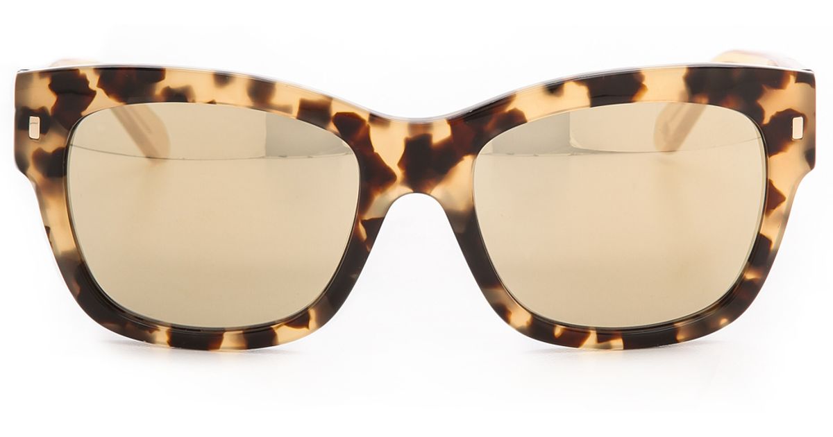 Kate Spade Tahira Sunglasses - Camel Tortoise/Gold Mirror ...