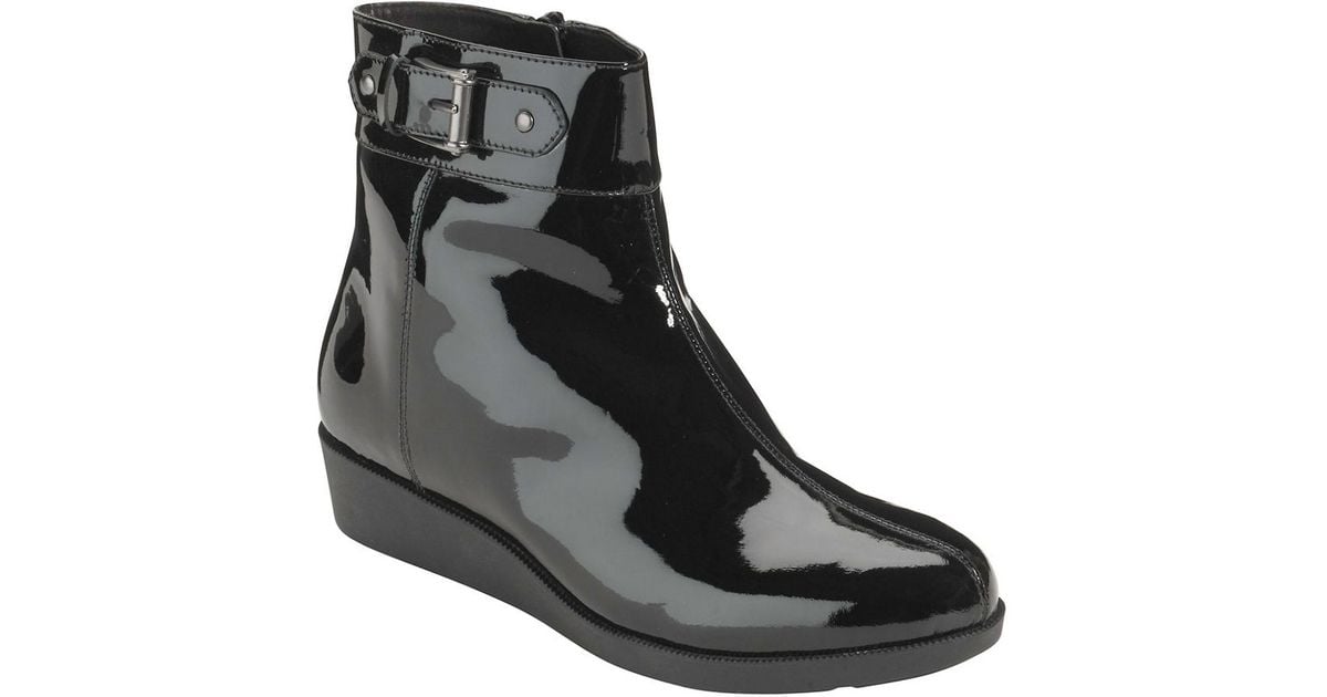 patent leather in rain