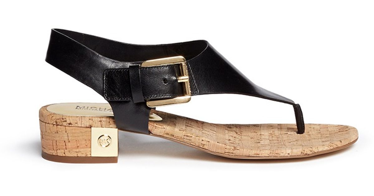 michael kors london thong block heel
