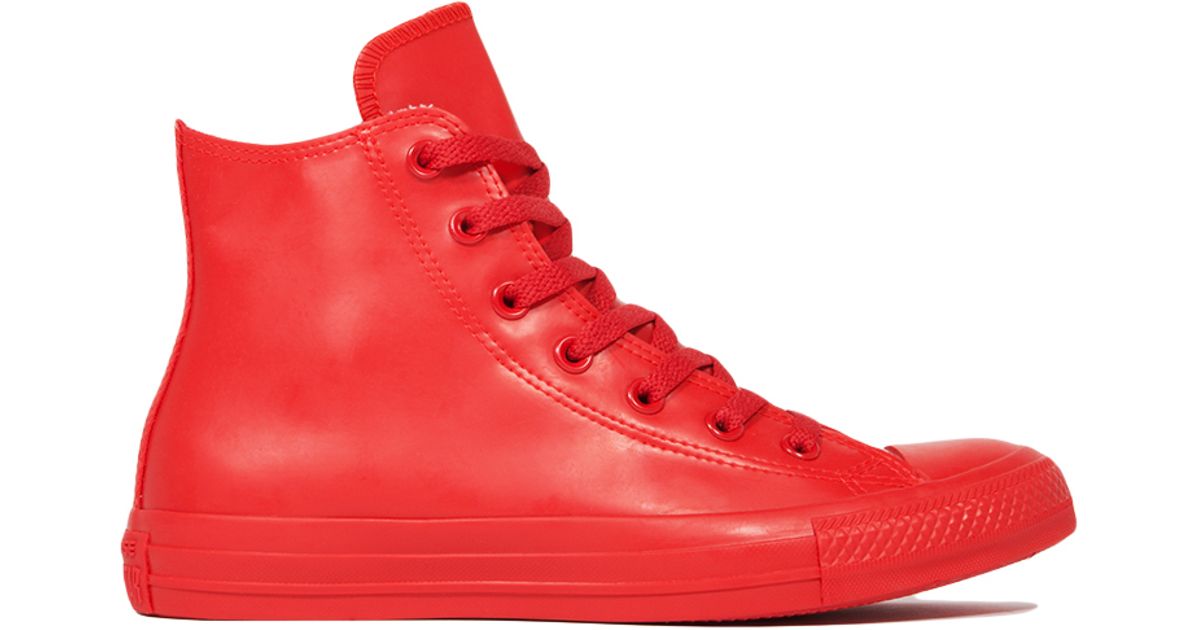 converse all red rubber