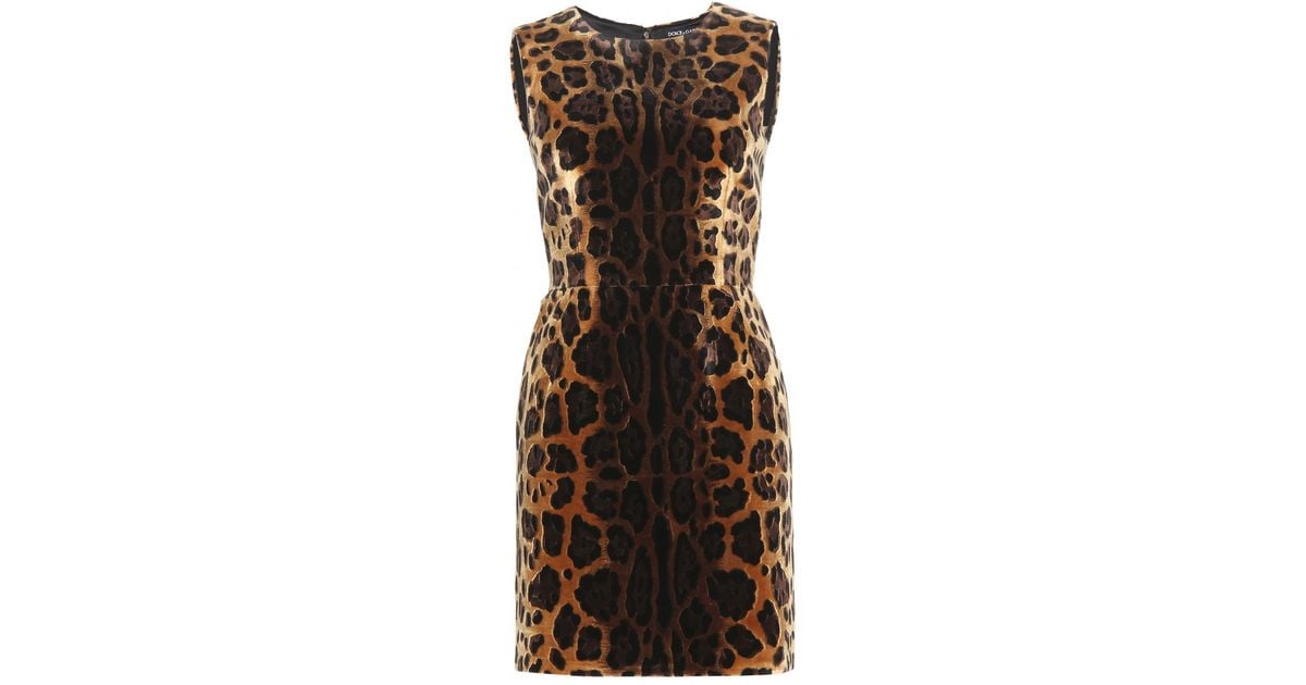 leopard print velvet dress