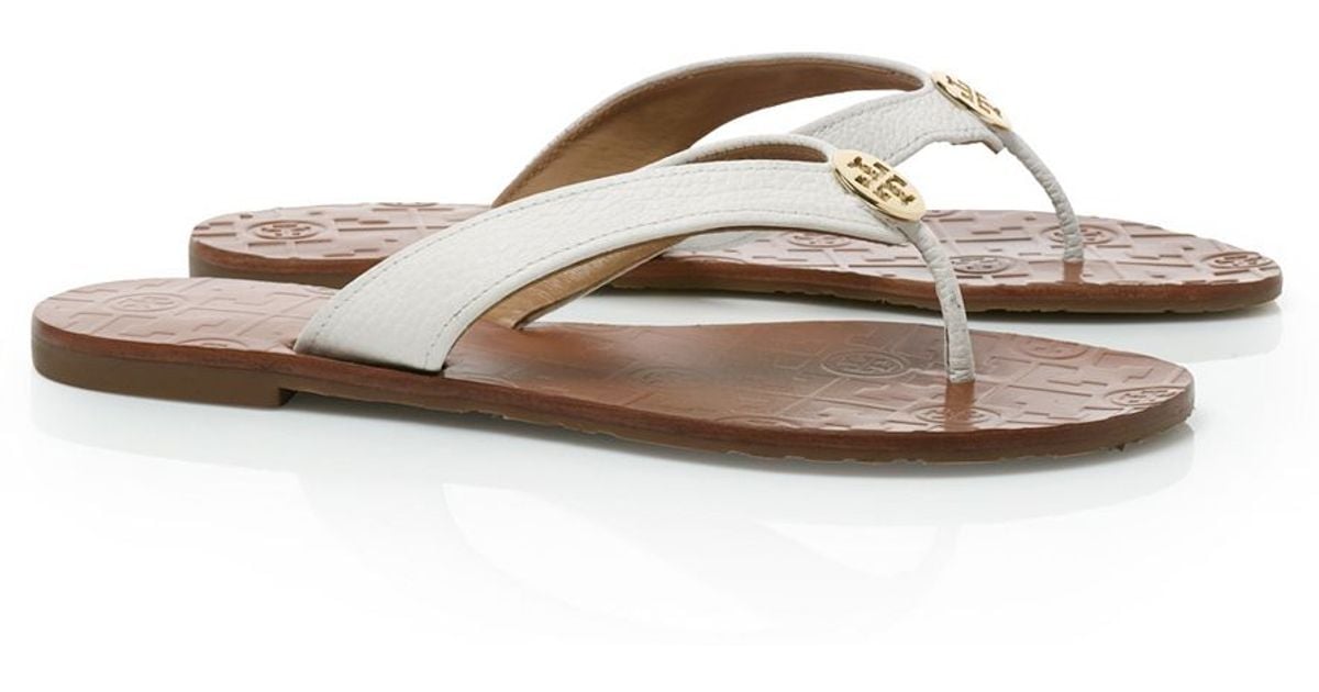 tory burch white and gold sandals