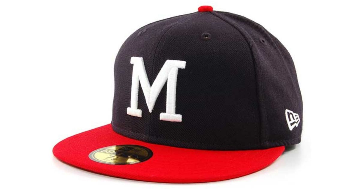 KTZ Milwaukee Braves Cooperstown 59fifty Cap in Black for Men | Lyst