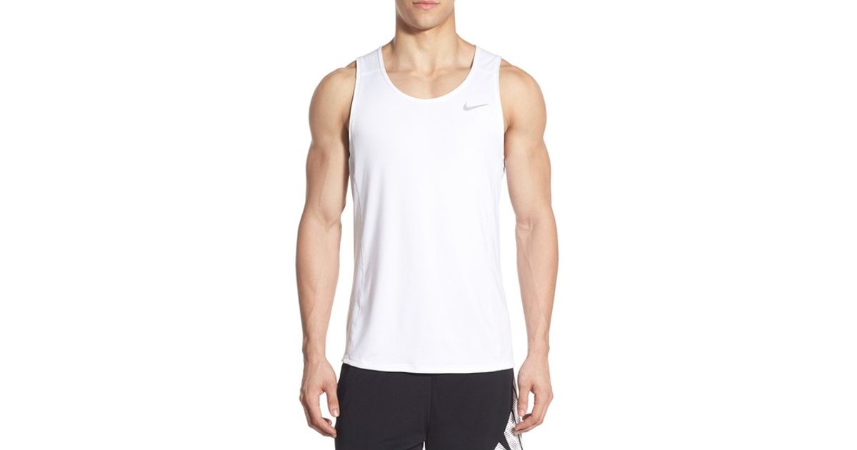 nike miler tank white