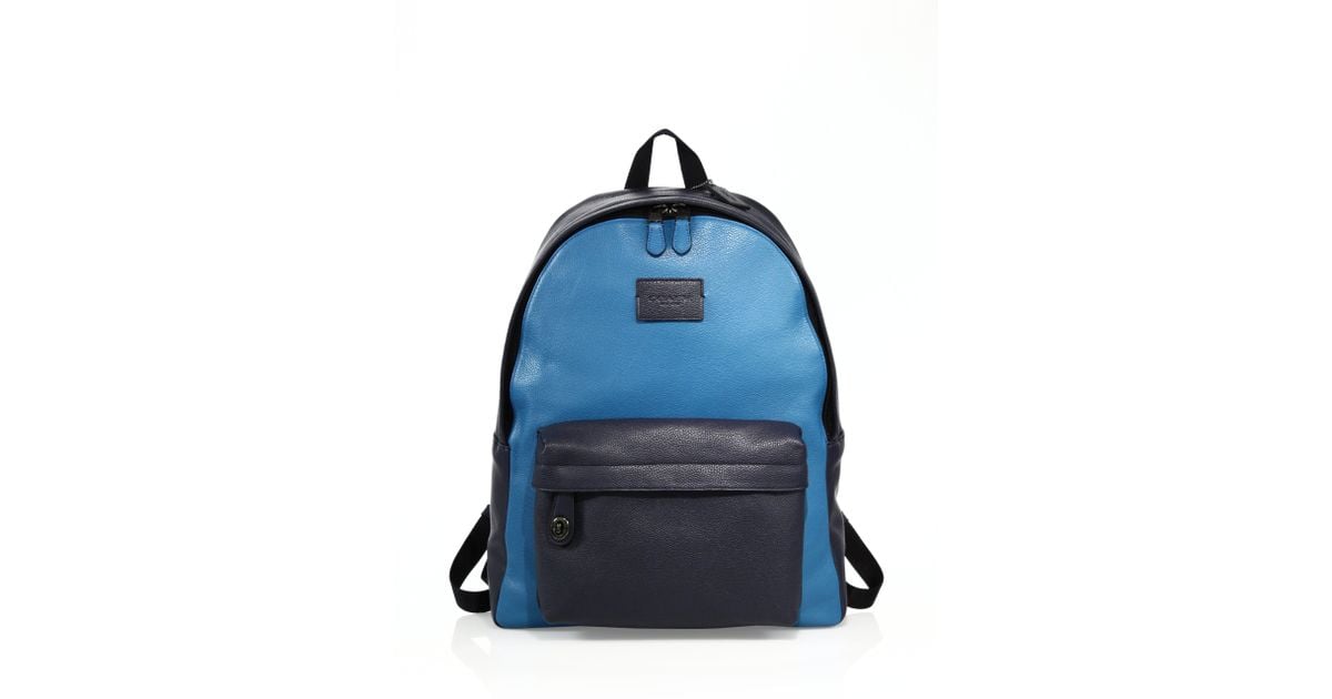COACH Leather Campus Backpack in Blue for Men Lyst