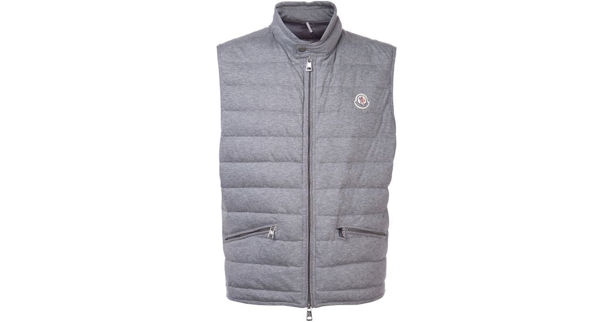 Moncler Sleeveless Puff Vest in Grey 