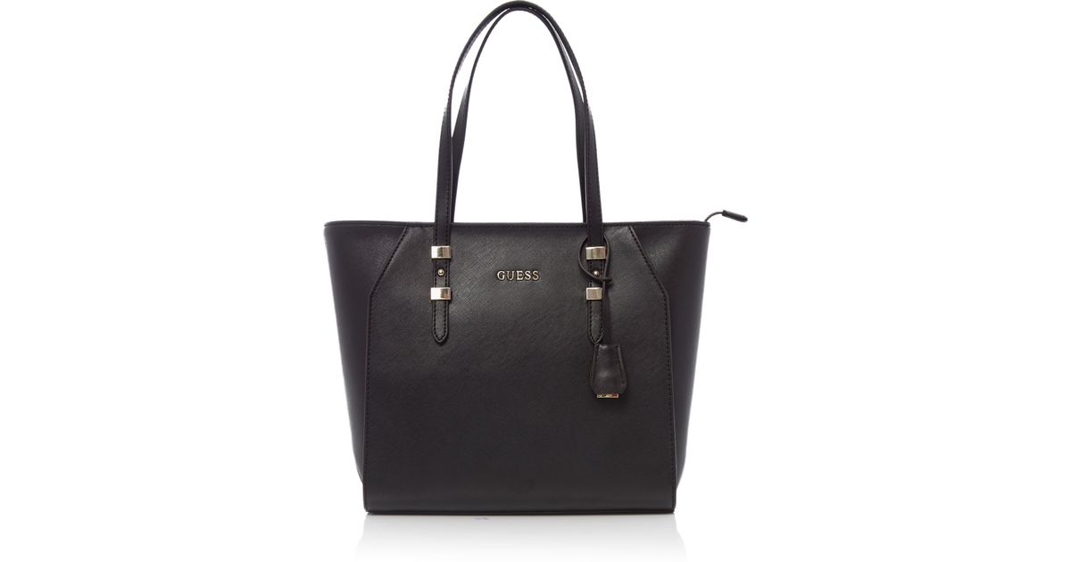 Lyst Guess Gigi Black Tote Shoulder Bag In